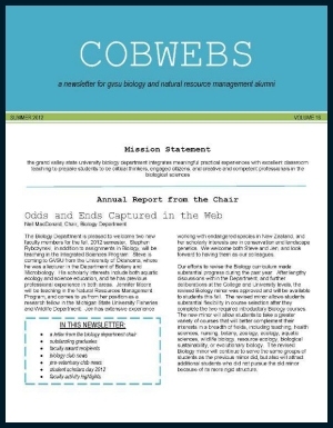 COBWEBS NEWSLETTER 2012
